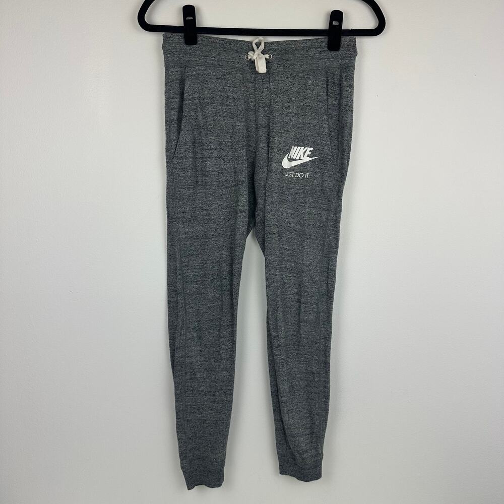 Nike Womens NSW Vintage Gym Activewear Casual Logo Heather Grey Jogger Pants XS